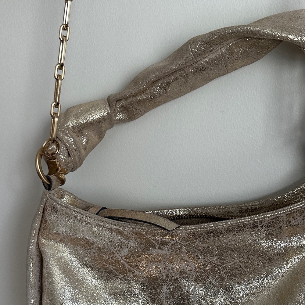 ANTONIO MELANI Gold Metallic Shoulder Bag - Picture 5 of 11